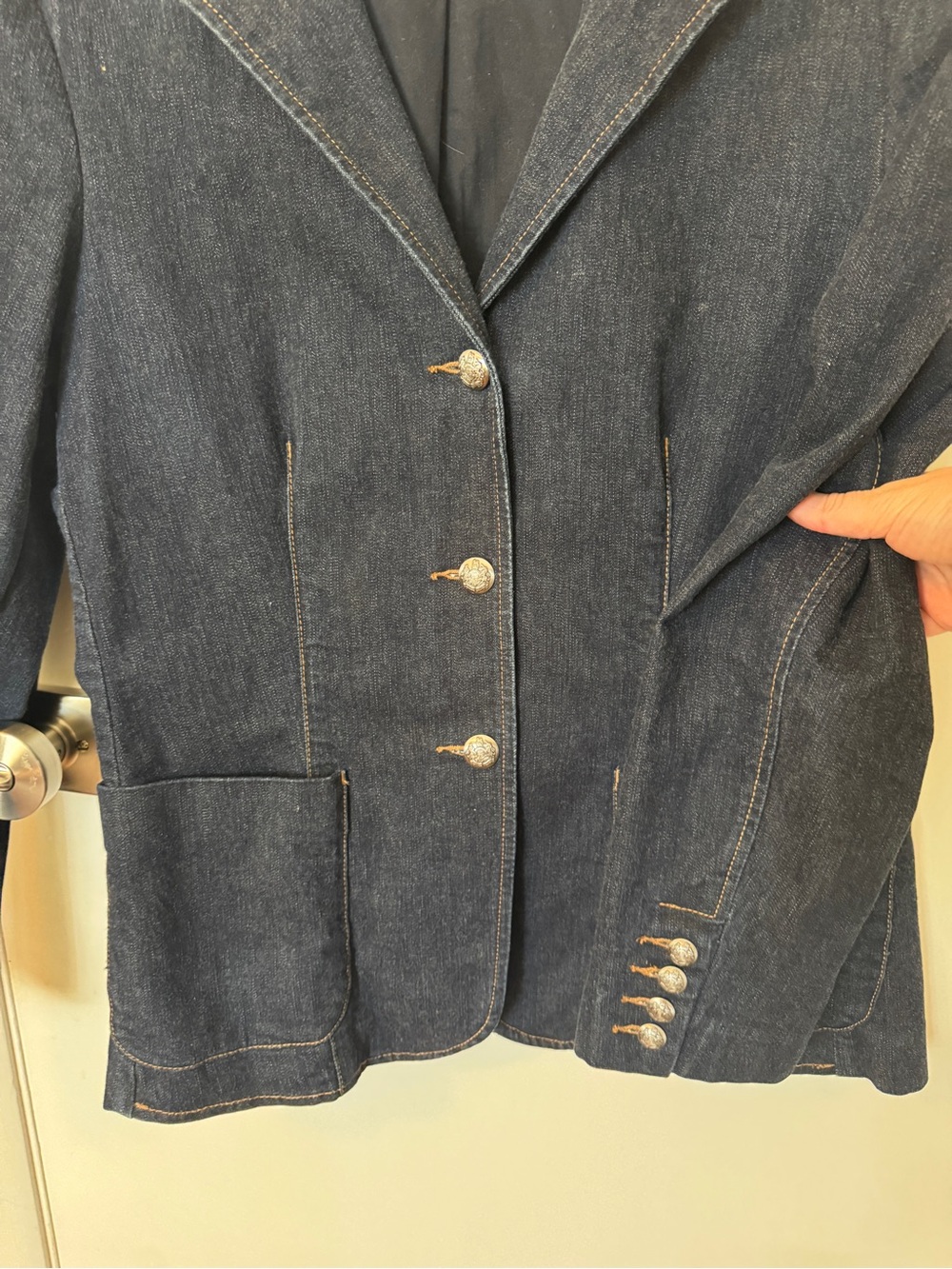 Ralph Lauren Dark Blue Denim Blazer Jacket - Picture 4 of 7